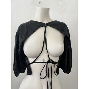 Collusion Womens Top 12 Faux Leather Goth Dark Fairy Dark Romantic Witchy Egirl